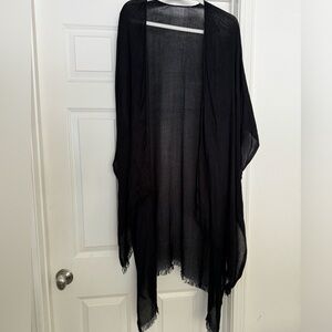 SWIM cover-up WRAP black sheer One Size
